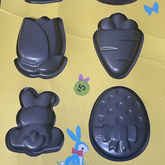 Easter Spring Cookie Pan Nonstick Bunny Chick Egg Flower Baking Sheet Metal NEW - Picture 9 of 11